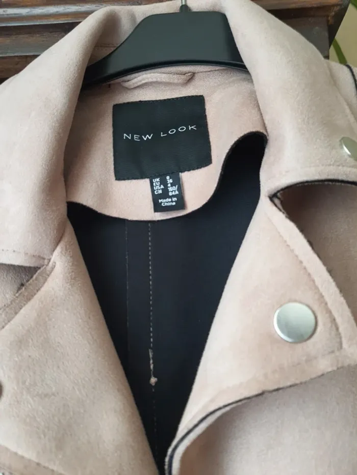 Perfecto new look imitation daim rose poudre taille 36 - photo numéro 2