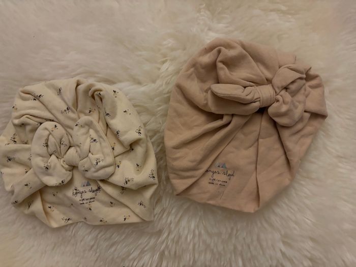 Konges Slojd  turban / bonnet – Lot de 2 (0-3 mois)