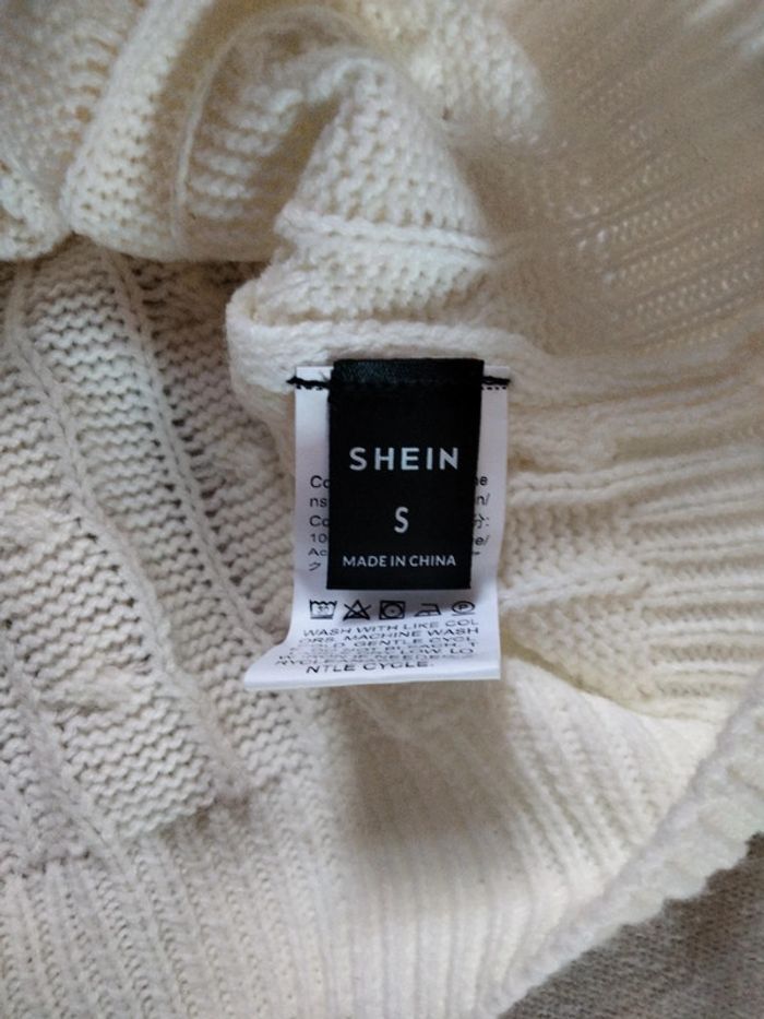 Pull blanc Shein taille S - photo numéro 3