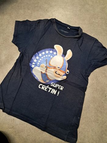 tee shirt garcon 10 ans lapin crétin