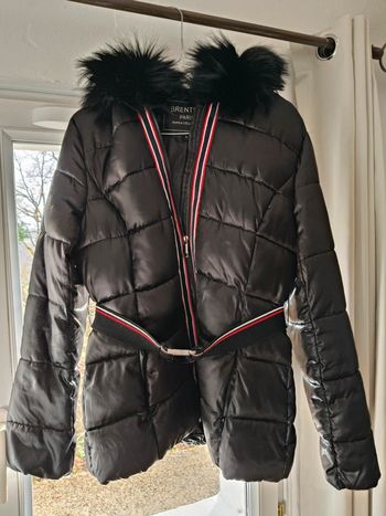 Doudoune Brentiny Paris Femme courte noire T2 (M) avec ceinture