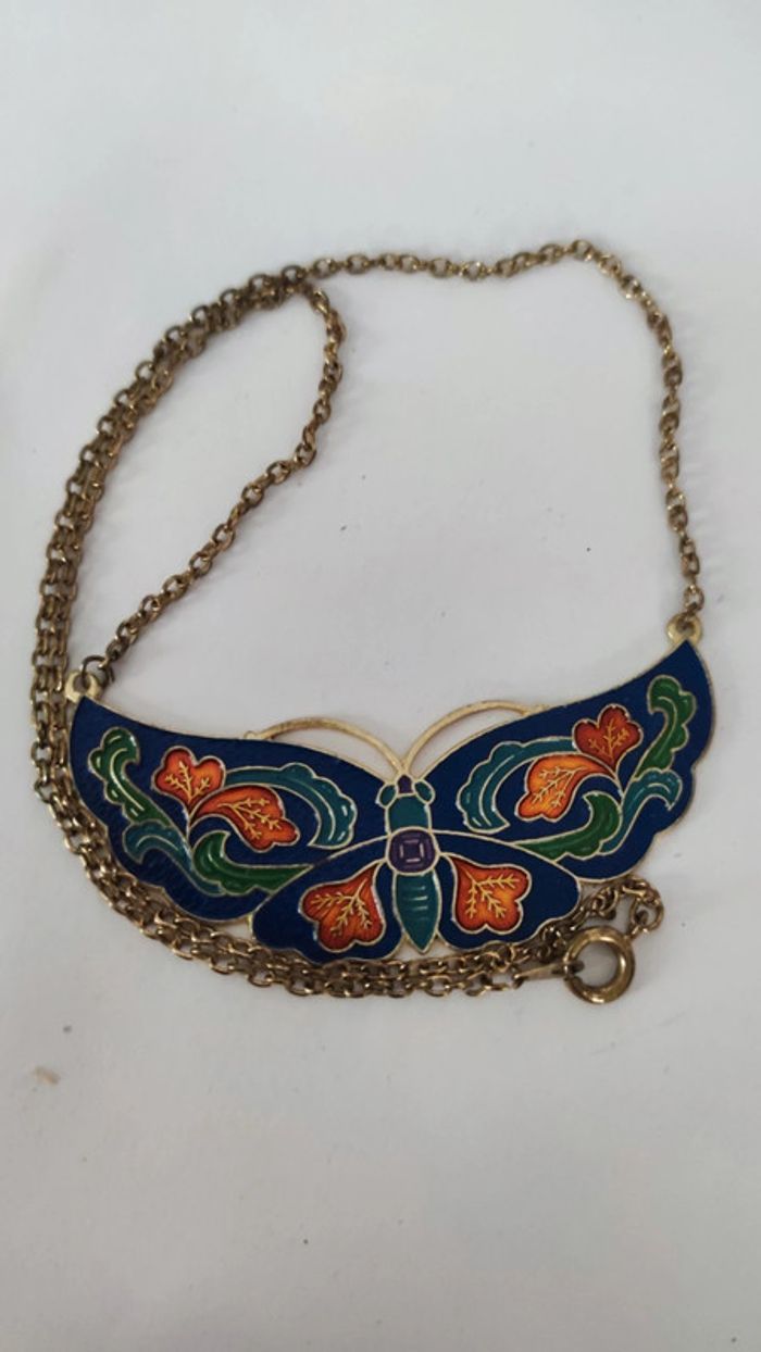 Collier papillon vintage - photo numéro 3