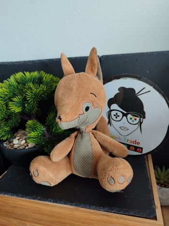 peluche Doudou renard marron pois fl augusta beige gris DD003440