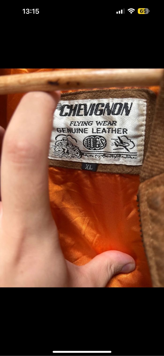 Veste vintage cuir Chevignon xl - photo numéro 2