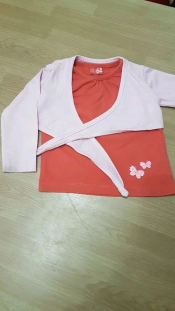 T shirt papillons avec bolero intégré 18 mois