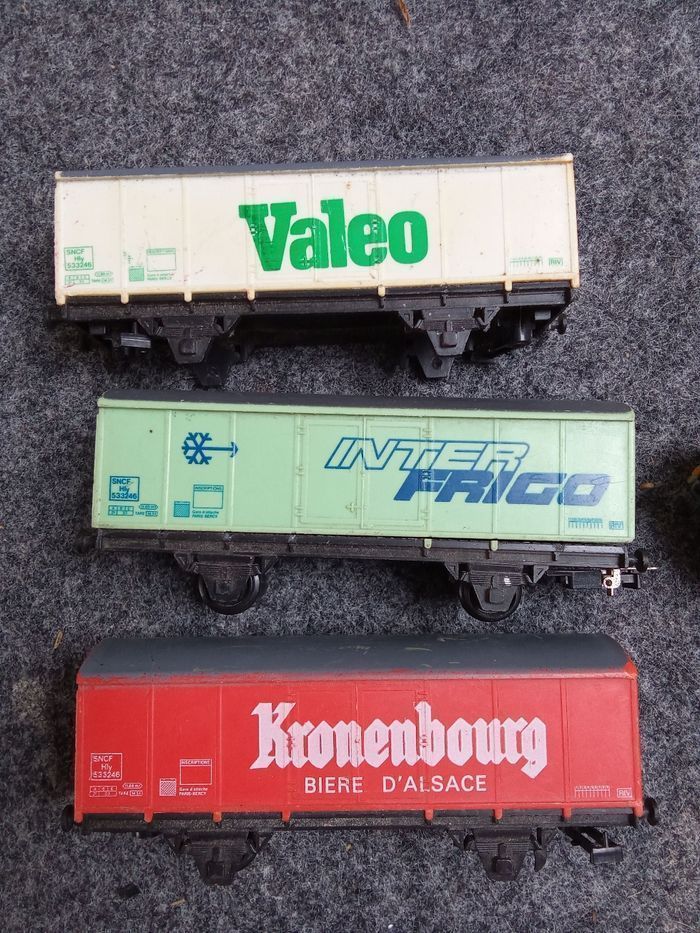 Lot de 7 wagons de marchandises pour train électrique fobbi - photo numéro 8