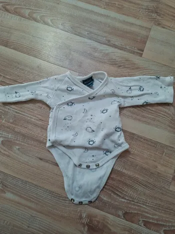 Body Phare de la Baleine blanc taille 1 mois
