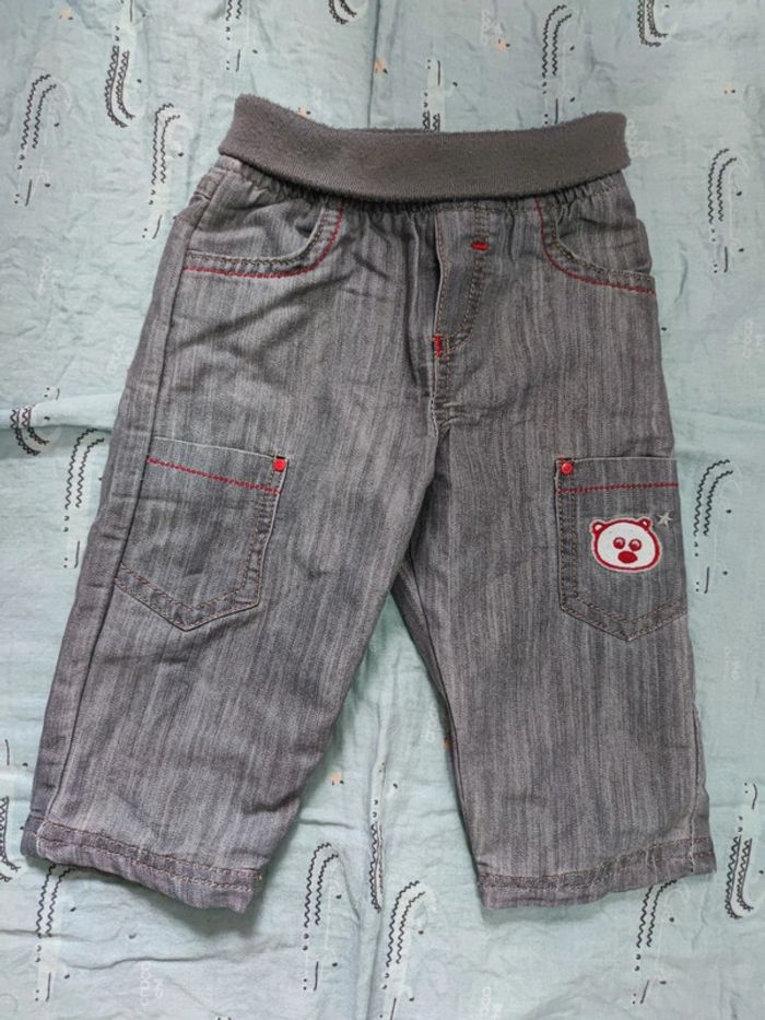 Jean gris ours T.12 mois
