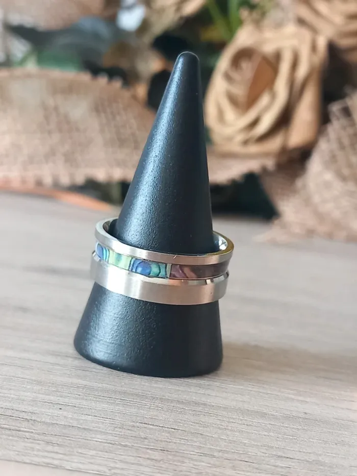 Bague en acier inoxydable taille 60