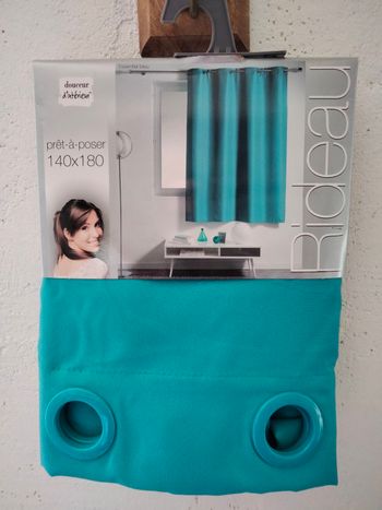 Rideau turquoise 140x180