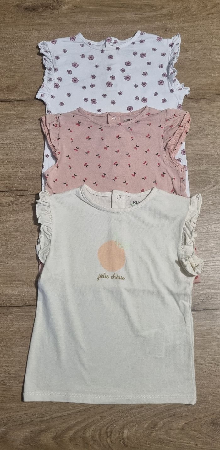 Lot t-shirts MC 24 mois 🌸🍒