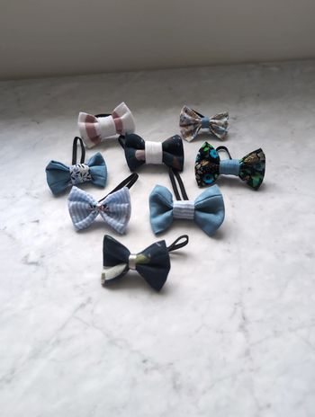 Noeud sur élastique pour cheveux fait main