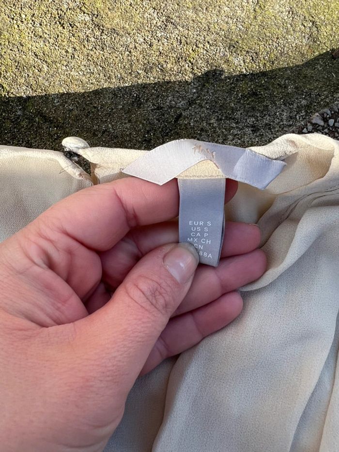 Robe longue beige manche bouffante en Time H&M taille s - photo numéro 2