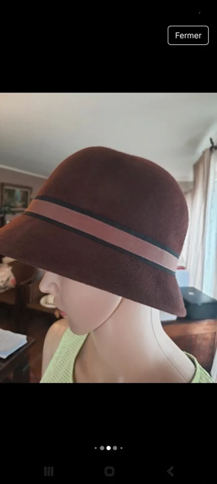 Chapeaux femme marron Veritas en laine 56cm - photo numéro 10