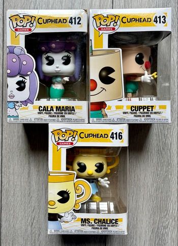 Lot de 3 Figurines Funko Pop Jeux Vidéos Cuphead