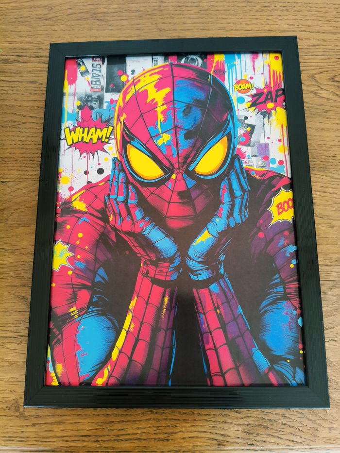 Affiche poster Spider-Man Marvel A4 (21×29,7 cm) art mural coloré comics déco chambre - photo numéro 3