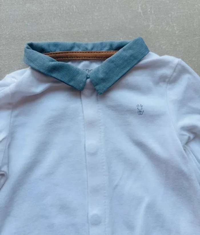 Magnifique body habillé pour bébé 3 mois 59cm Obaïbi neuf - photo numéro 2