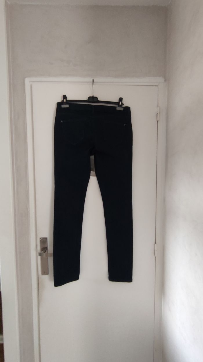 Pantalon femme jeans marque camaïeu taille 42 couleur bleu marine - photo numéro 10