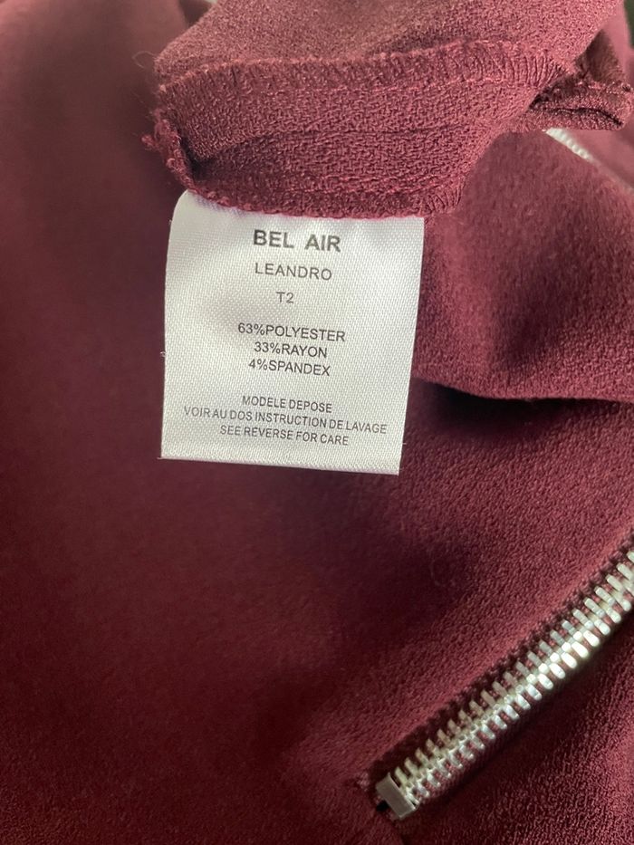Robe droite bordeaux Bel Air modèle Leandro T2 – neuve avec étiquette - photo numéro 9