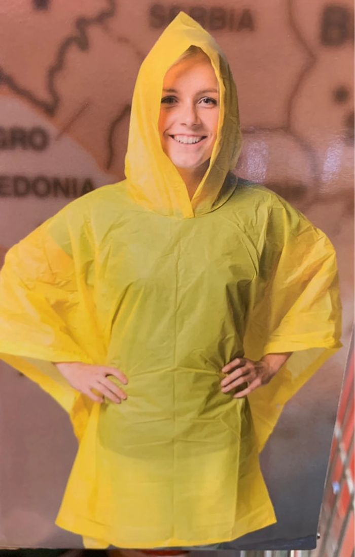 Poncho de pluie Jaune Taille Unique - photo numéro 2