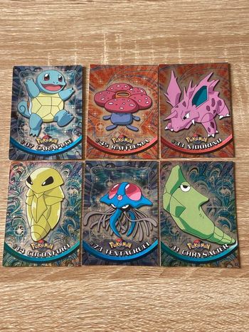 Lot cartes pokémon topps brillantes françaises anciennes