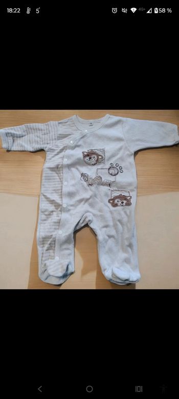 Pyjama garçon 1-3mois 