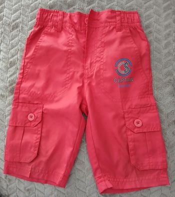 Bermuda rouge léger tissaia 4 ans