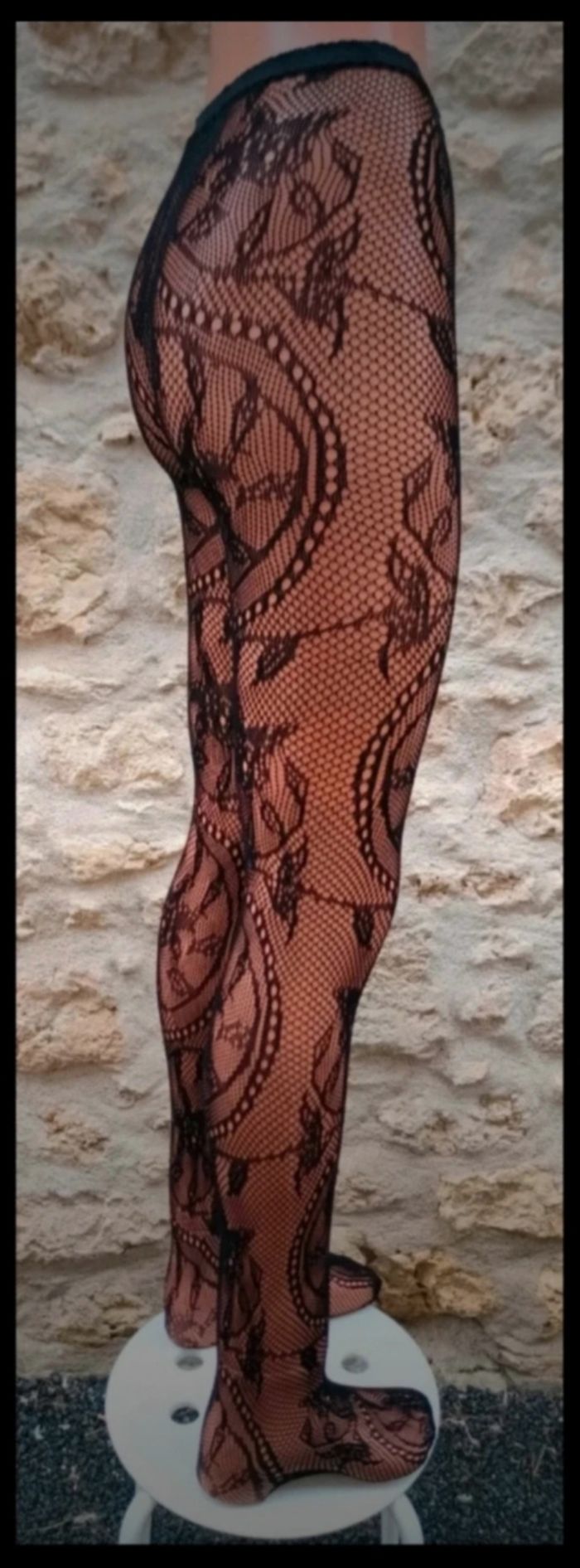 Collant résille motif fantaisie - photo numéro 4