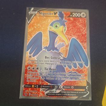 carte Pokémon Nigosier v 198/202 épée et bouclier fr neuf