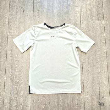 Maillot manche courte blanc. Garçon 10 ans. Marque Kipsta