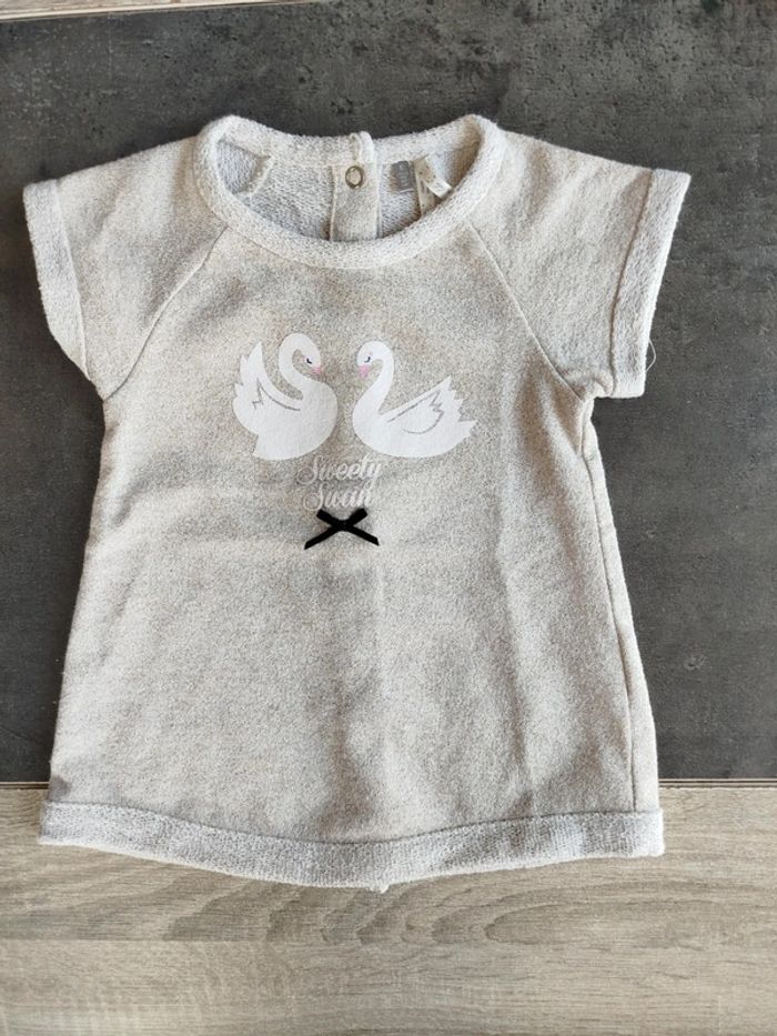 Robe à manches courtes bébé fille 6 mois