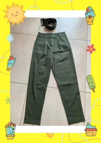 Pantalon ajusté vert 36 S Vero moda