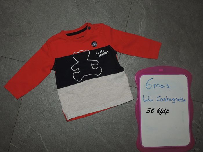 tee shirt lulu castagnette taille 6 mois