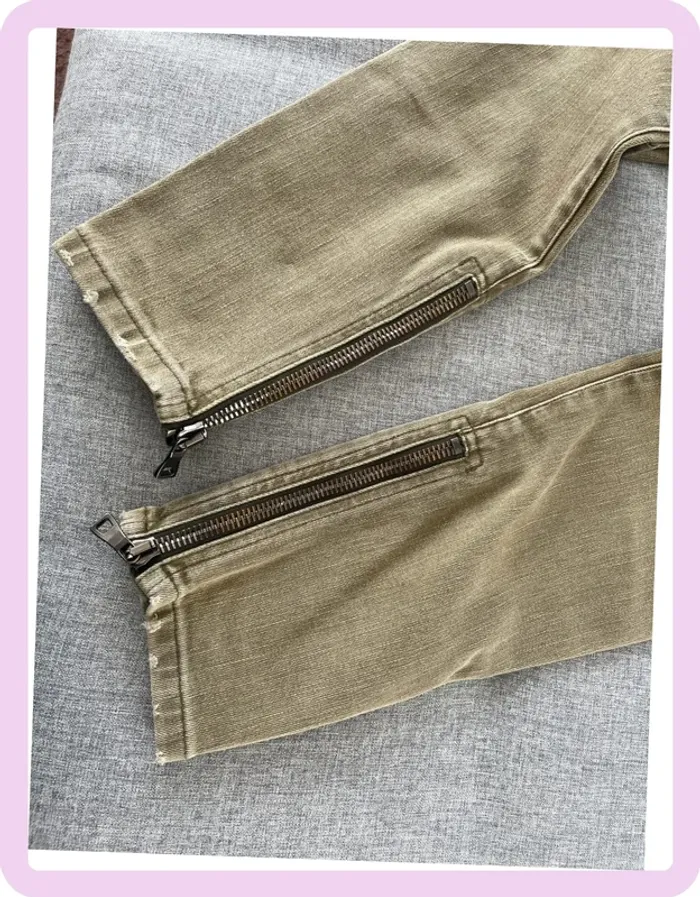 Jean Vert Effet Usé/Déchiré – Balmain – Taille 40 💚 - photo numéro 8