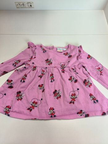 Robe tunique rose Minnie mouse Disney 12 mois
