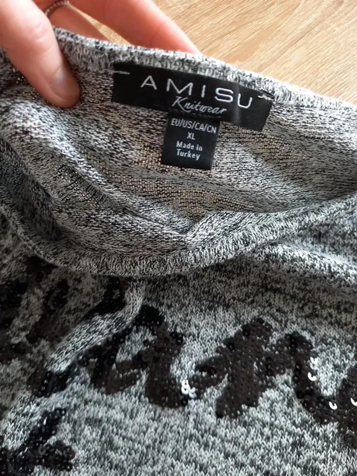 Pull femme noir et gris XL - photo numéro 14