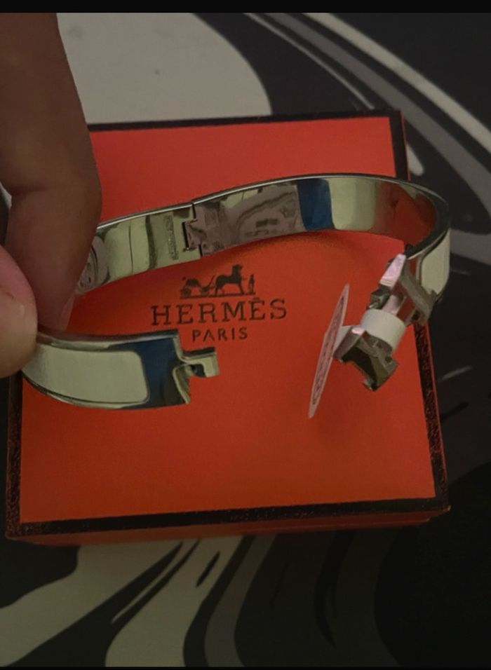 Bracelet hermès Blanc 19cm - photo numéro 7