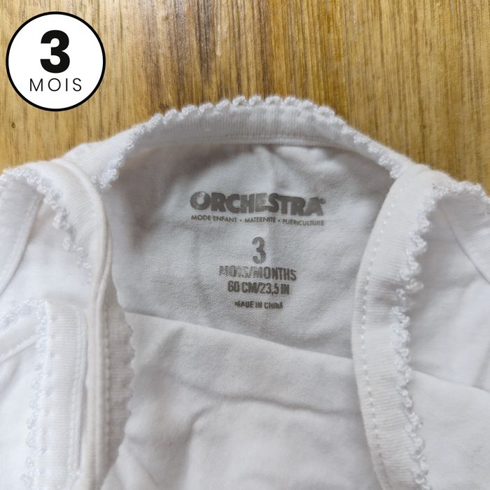 Lot de 3 body  blanc 3 mois - photo numéro 4