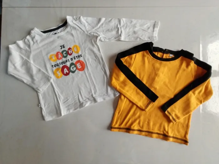Lot maillot manches longue 24 mois