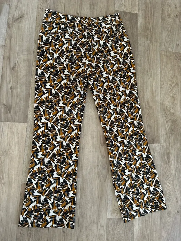 Week-end Maxmara ensemble tailleur pantalon +gilet barman imprimé femme, taille 38/40 - photo numéro 10