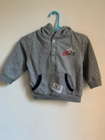 Sweat à capuche gris – Prends Ton Pouce – 9 mois