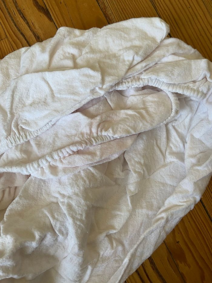 Drap housse rose pastel - photo numéro 2
