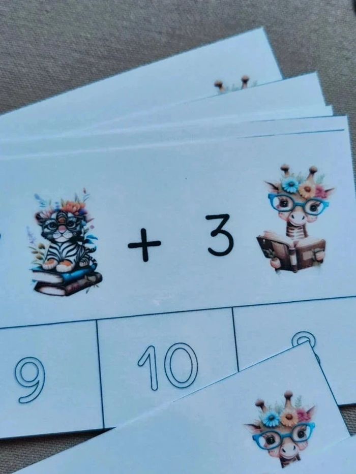 20 cartes à pince additions - photo numéro 5