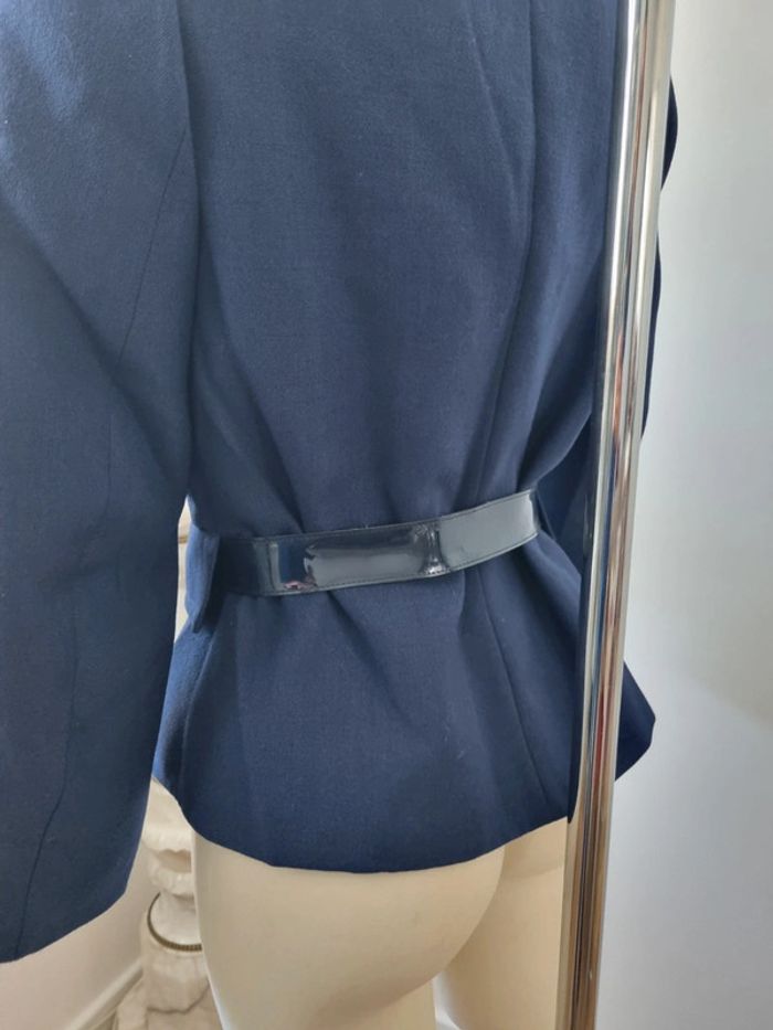 Veste en laine bleu marine annee '70 - photo numéro 16