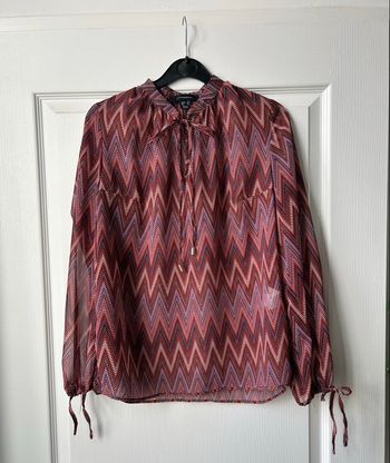 Blouse, transparente, motifs géométriques