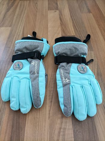 Gants ski bleu ciel gris wanabee 6 ans