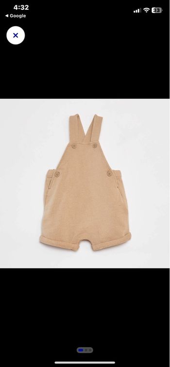 2 salopettes courte à bretelles croisées