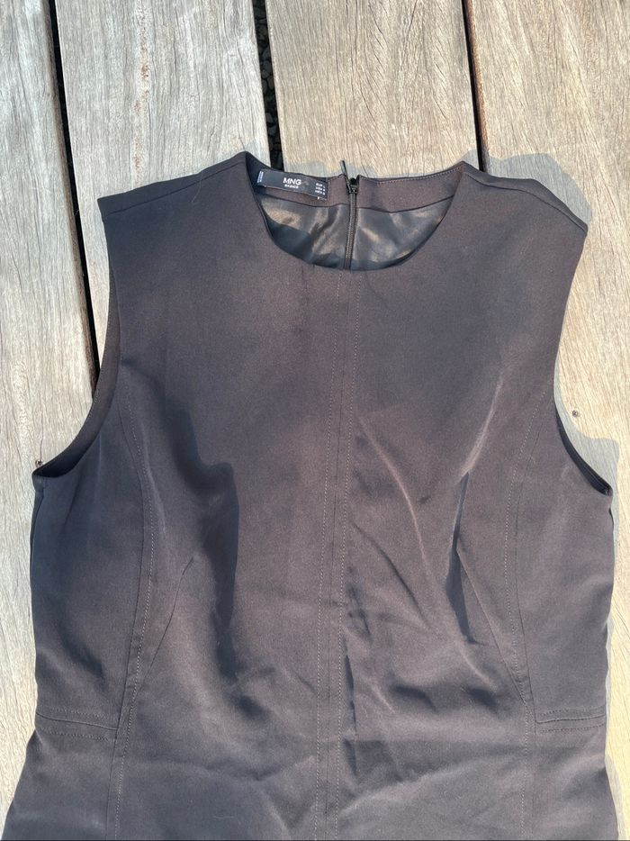 Belle robe droite noire Mango taille L - photo numéro 2