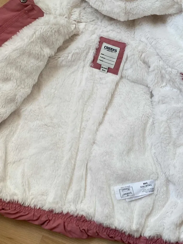 Manteau doudoune hiver fourrée 24mois Creeks - photo numéro 6