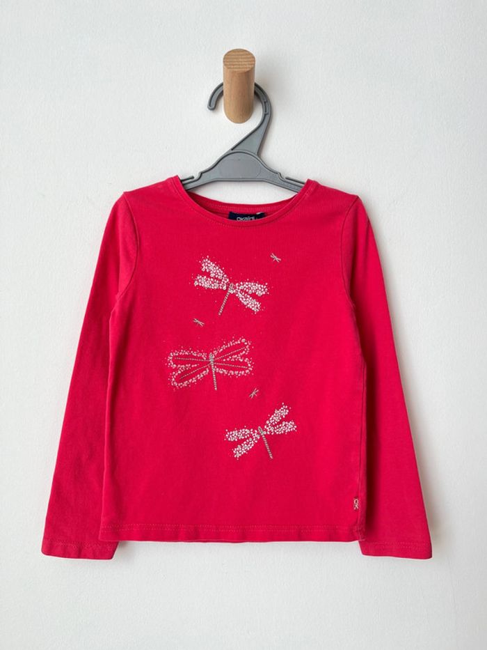 LOT de 3 T-shirts à manches longues stretch - Okaïdi fille 3 ans - photo numéro 10